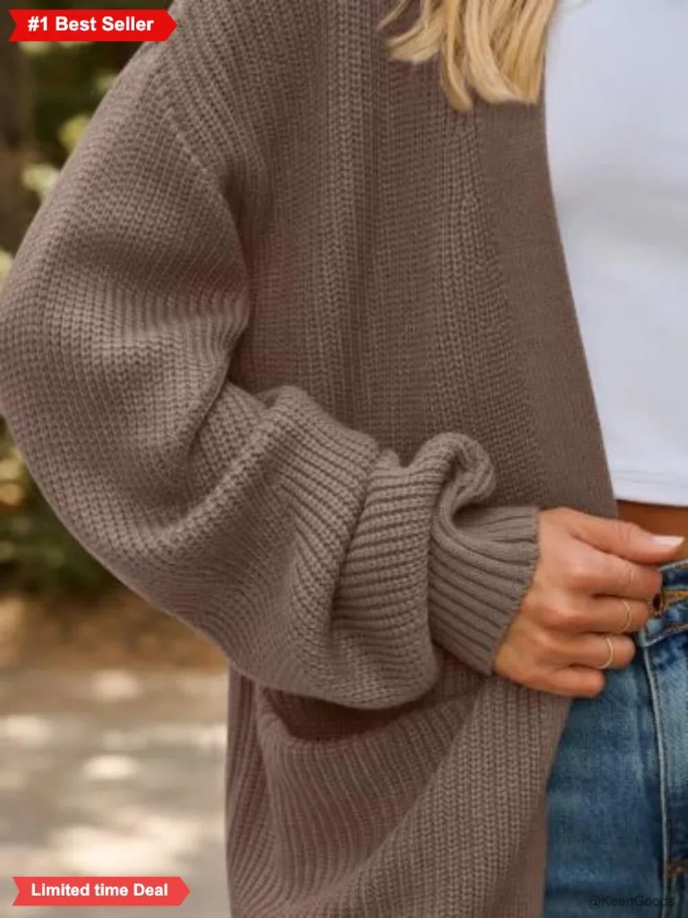Oversized Soft Knit Cardigan Sweater with Pockets Long Sleeve
